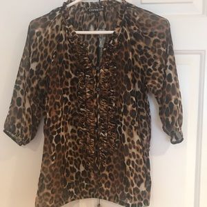 Express leopard blouse size xs. NWT